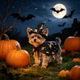 thumbnail image 6 of FEOLGEHLY Halloween Dog Hat Set and Witch Cloak, Soft Blend Adjustable Holiday Dog Costume, Cosplay Dress Up Dog Outfit for Small Medium Dogs Cats Party Photo Props, Halloween Fall Decorations, 6 of 7