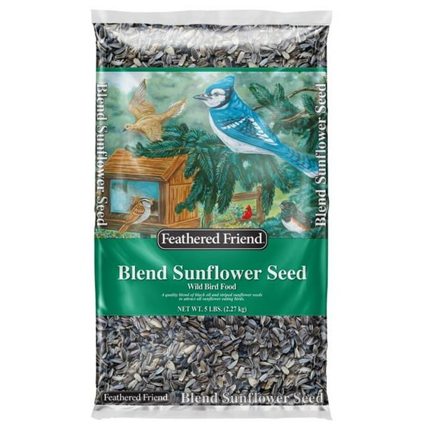 Global Harvest Foods 109699 5 lbs Blend Sunflower Wild Bird Food, Black