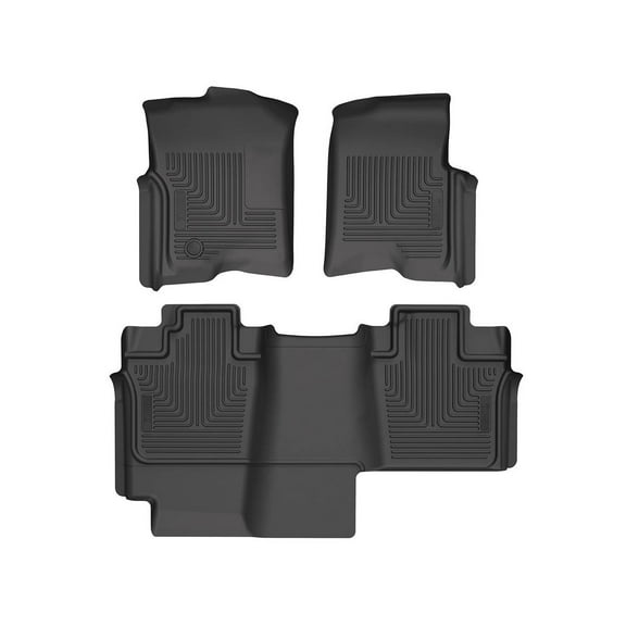 Husky Liners 93621 Weatherbeater Floor Mats Fit 2004-2008 Ford F-150 SuperCrew Front/2nd Row Liners 3pc Black