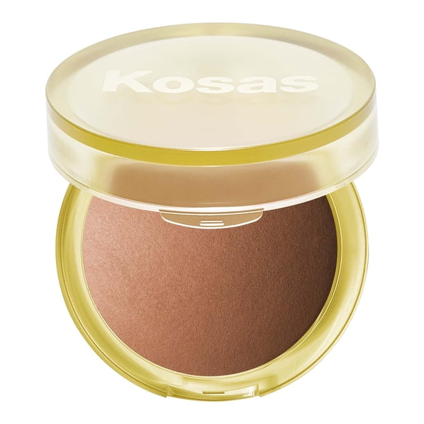 Bronceador horneado Kosas Sun Show Glowy Warmth - Polvo contorno para pómulos, nariz y mandíbula - Enriquecido con ácidos grasos concentrados - Sin talco, vegano e hipoalergénico - Escape