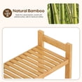 thumbnail image 5 of Enogets Over the Toilet Storage, Bamboo Bathroom Shelf Organizer with 2 Baskets & 4 Hooks, 4-Tier Space Saver, 5 of 9