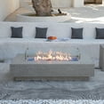 thumbnail image 5 of Elementi Plus Riviera Propane Fire Pit for Outside Outdoor Fire Pit Table Smokeless Firepit Concrete Rectangular Fire Table Patio Heater Fireplace 60000 BTUs - Light Grey, 60 x 31.9 Inches, 5 of 10