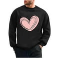 thumbnail image 2 of PNTUTB Men's Fashion Valentine's Day Print Casual Long Sleeve Crew Neck Loose Comfortable Pullover Sweatshirts, 2 of 6