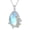 05-Daisy Flower Moonstone Necklace, variant on Flower Necklace for Women Mother S925 Sterling Silver Rose Lily Daisy Lotus Tulips Flower Necklaces Jewelry for Christmas Birthday