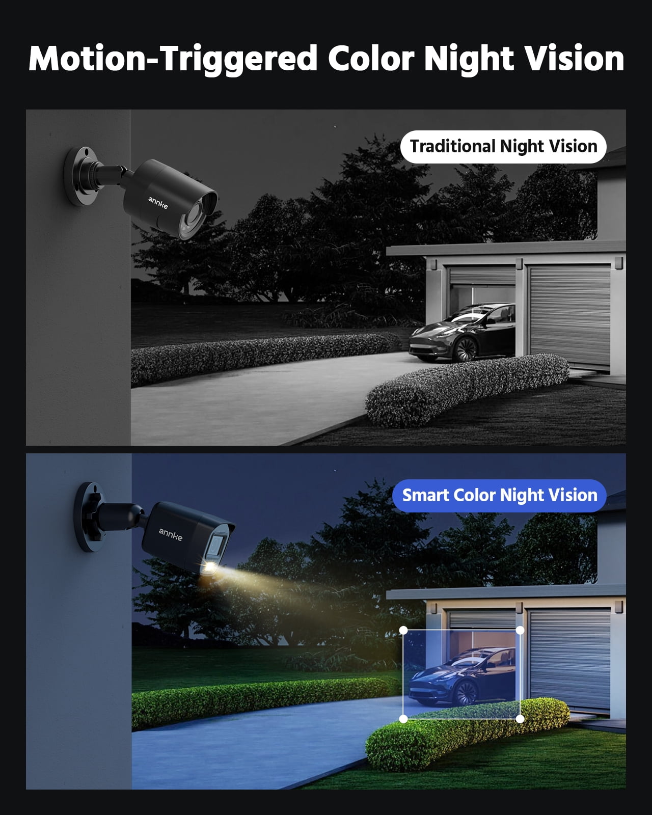 ANNKE 8CH Wired Outdoor Security Camera System with AI Human/Vehicle Detection, 5MP Lite H.265+ CCTV DVR Recorder and 4 x 1080P Surveillance Cameras, Email Alert with Snapshots, 2TB HDD, Black