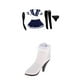 thumbnail image 1 of 1/6 Trajes De Uniforme De Marinero Femenino + Zapatos De Tacón Alto Para Figuras De Acción De 12 " Sunnimix Figura de acción ropa, 1 of 8