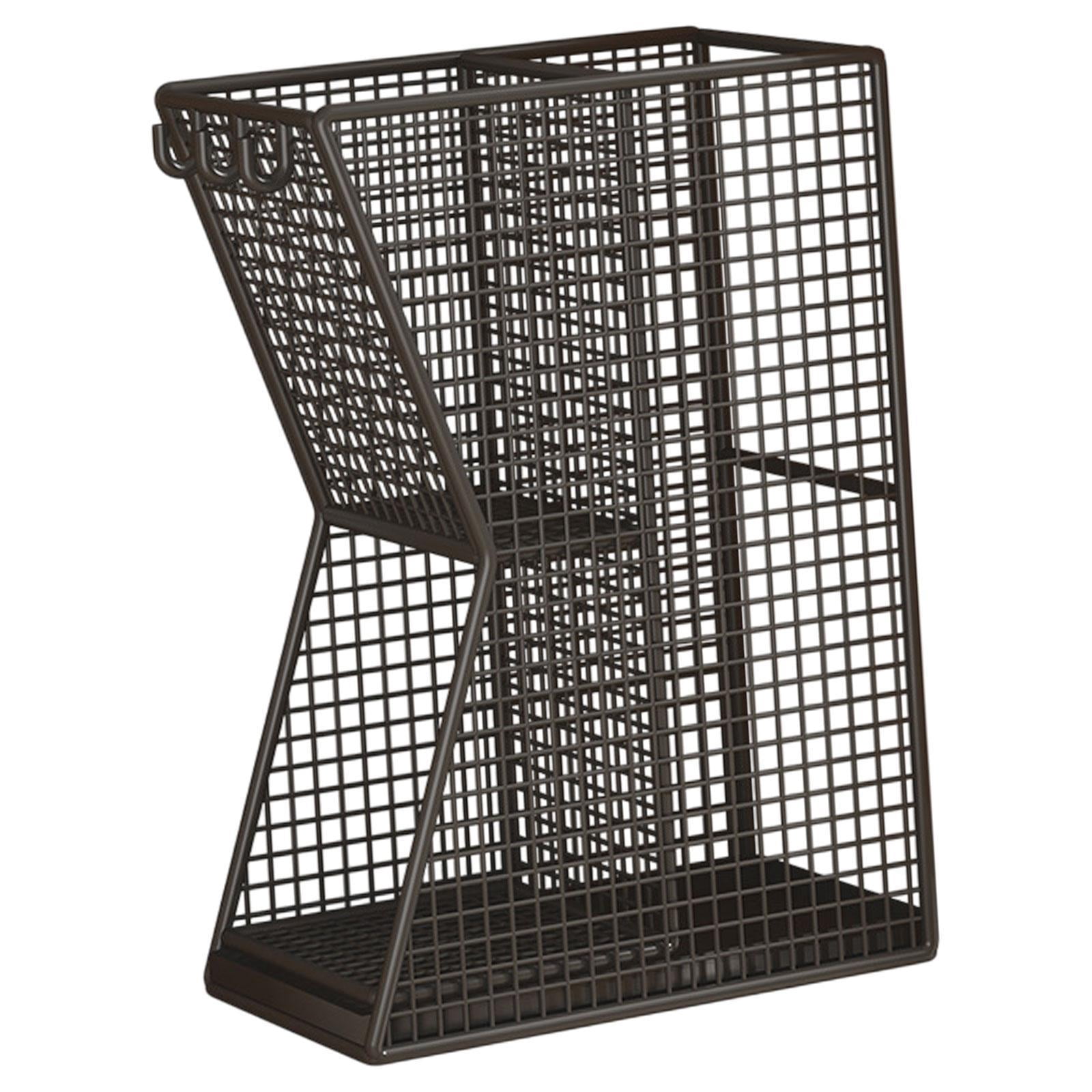 Fancyes Umbrella Rack Storage Bucket Metal Sturdy ,with Removable Drip Tray Umbrella Holder Bin Umbrella Holder for Office Hotel Home black