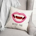 thumbnail image 3 of Creative Products Bite Me Vampire 20 x 20 Spun Poly Pillow, 3 of 3