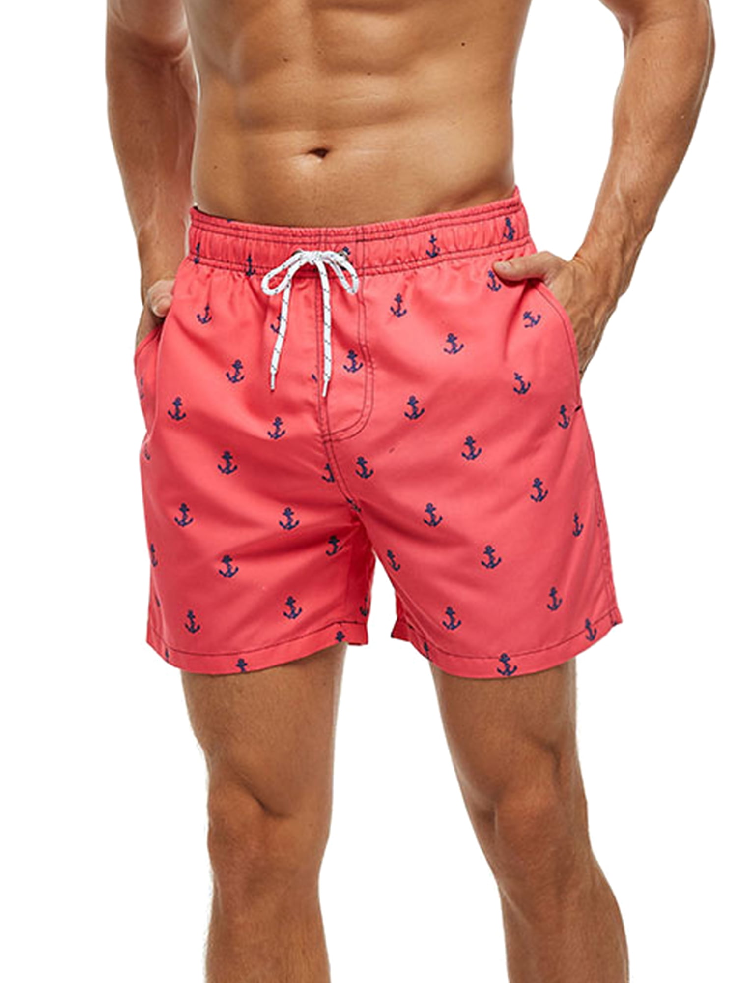 NiYoung Mens Fashion Swim Trunk Shorts Quick Dry Beach Swimwear with Pockets