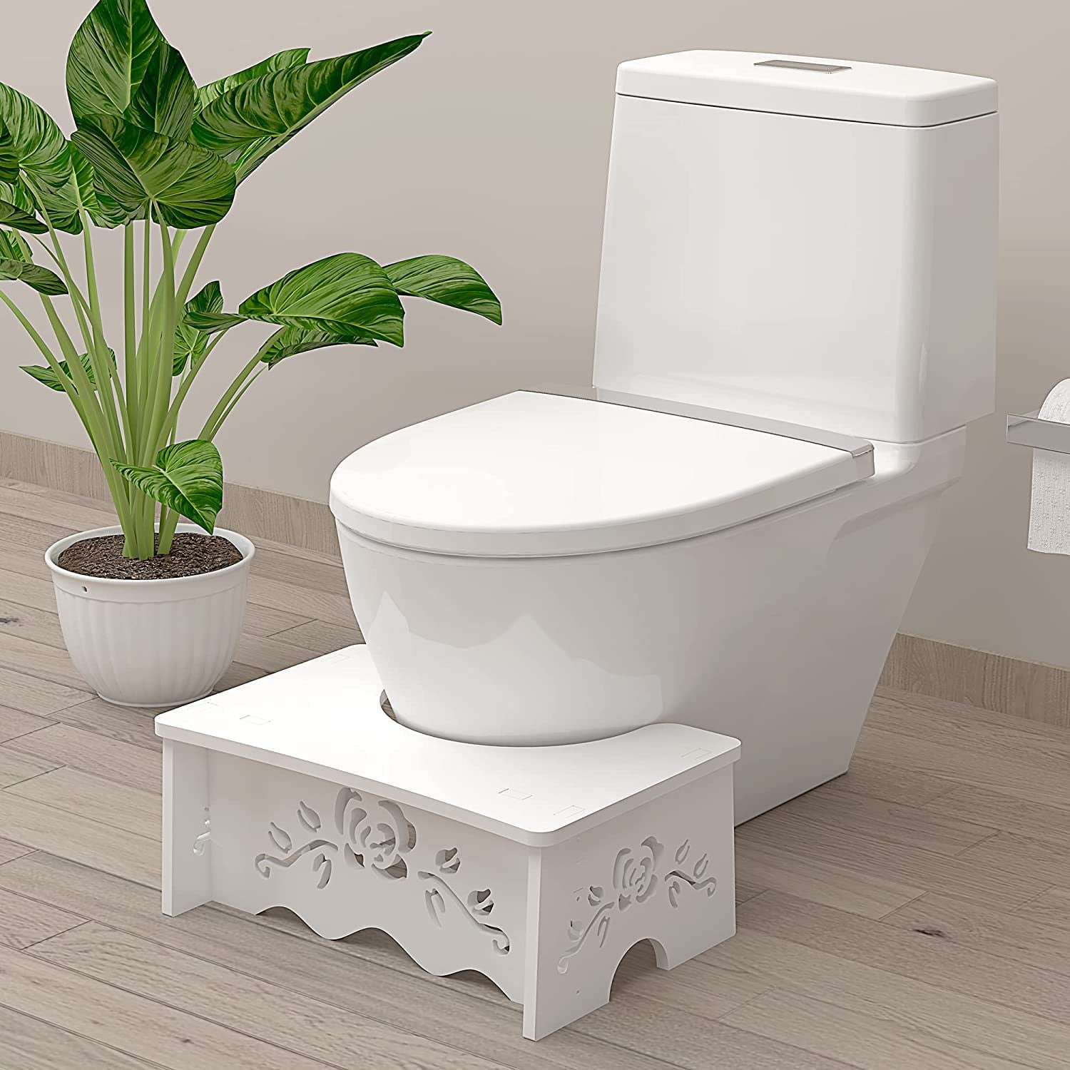Squatting Toilet Stool 7 Inch Bathroom Poop Stool for Kids Adults and