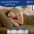 thumbnail image 4 of 100% Egyptian Cotton Queen Sheets - 400 Thread Count Sateen Weave, Cooling, Hotel Luxury Sheets Set with 15" Deep Pockets, Breathable Cotton Sheets for Queen Size Bed 4 Piece - Taupe, 4 of 7