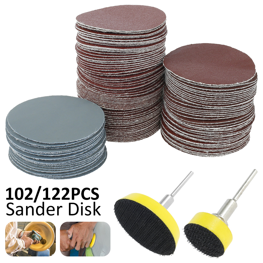 122pcs 1/2" Sanding Discs Surface Conditioning Disc Quick Change Sanding Disc with Holder and