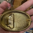 thumbnail image 2 of Gray Floral Western Style Plain Metal Belt Buckle Cowboy Cowgirl Silver Black - New with box/tags, 2 of 2