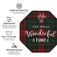 thumbnail image 4 of Pofeuu Wonderful Time Christmas Print Leather Coasters Set of 6, Round Cups Mugs Mat Pad for Home Kitchen Heat Resistant Drink Coasters,Octagon, 4 of 7
