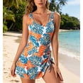 thumbnail image 3 of ZANKLEY One Piece Swimdress Swimsuits for Women Tummy Control Swim Dresses Skirt Bathing Suit, 3 of 10