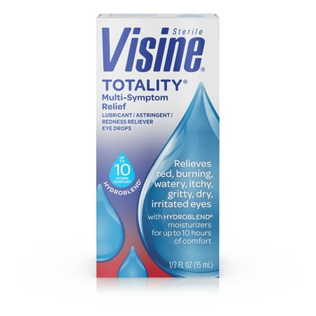 Visine Totality Multi-Symptom Relief Red Eye Drops, 0.5 fl. (Best Eye Drops For Red Eyes From Smoking)