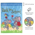 thumbnail image 2 of Magnolia Garden Back to School Elephants 13 x 18 Inch Polyester Garden Flag, 2 of 2