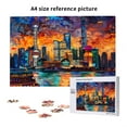 thumbnail image 6 of Rateoe Neon Shanghai Cityscape Night Pattern Wooden Picture Puzzle ,1000 Piece Jigsaw Puzzle ,Family Fun Puzzle, Home Décor Puzzle, Gift Puzzle(Horizontal style), 6 of 9