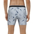 thumbnail image 4 of Salouo Shells And Sand Pattern Men's Boxer Briefs, Soft & Breathable Underwear Elastic Waistband Briefs for Men,1-Pack, 4 of 7