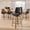 Black, variant on iooHug 26" Counter Height Bar Stools Set of 4, Swivel Black Leather Barstools with Bentwood Back for Kitchen Island