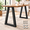Trapezoid-22 IN, variant on Metal Table Desk 28x24 Inch Heavy Duty Industrial Steel Dinning Leg Kitchen Base Workstation Adjustable Feet Included (black)