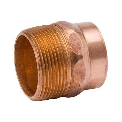 W 61163 Pipe Adapter, Wrot Copper, 1In. MPT Quantity 10