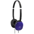 thumbnail image 1 of JVC Auriculares planos y plegables, color azul, planos, en la oreja, con enchufe delgado para teléfono chapado en oro de 3,94 pies HAS160A, 1 of 5