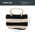 thumbnail image 4 of Miangastore 1Pc Stripe Canvas Portable Bag Picnic Zipper Shopping Bag (Assorted Color), 4 of 8