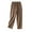 Khaki, variant on Straight Trousers Womens Cotton Linen Comfy Beach Pants Summer Casual Button Elastic Waist Lounge Pants Basic Solid Color Pajama Bottoms with Pockets Khaki XL