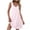 Pink, variant on Xunlbb Womens Summer Dresses Women's Casual With Pockets Summer Dress Solid Color V-Neck Mini Dresses Gift for Her Size S-2XL