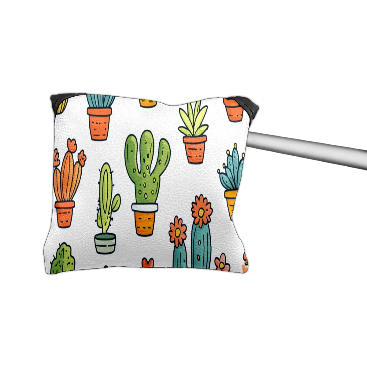 Golf Mallet Putter Cover Premium Leather Waterproof Golf Putter Head Cover with Magnetic Closure Succulents