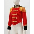 thumbnail image 4 of Oyolan Kids Girls Ringmaster Circus Costumes Tassel Jackets Halloween Party Fancy Dress Up Outfits Red 4, 4 of 7