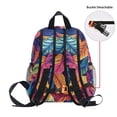 thumbnail image 5 of FORMRS School Backpack with Front Zippered Pocket 12" Student Travel Daypack, Colorful Art Leaves Pattern, 5 of 6