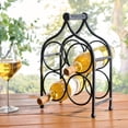 thumbnail image 2 of Safavieh Floyd Rustic Iron Freestanding 4-Bottle Wine Rack, Black, 2 of 10