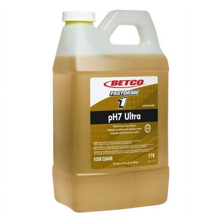 Betco® pH7 Ultra Neutral Cleaner Lemon Scent 2 L Bottle 4/Carton 1784700