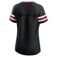thumbnail image 3 of Women's-Fanatics  Black Atlanta Falcons Lace-Up Bling T-Shirt, 3 of 3