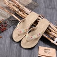 thumbnail image 4 of 2025 Clearance Items under $5 asdoklhq Womens Shoes Clearance Under $20Seaside Imitation Straw Flip Flops Flat Beach Flip Flops, 4 of 8