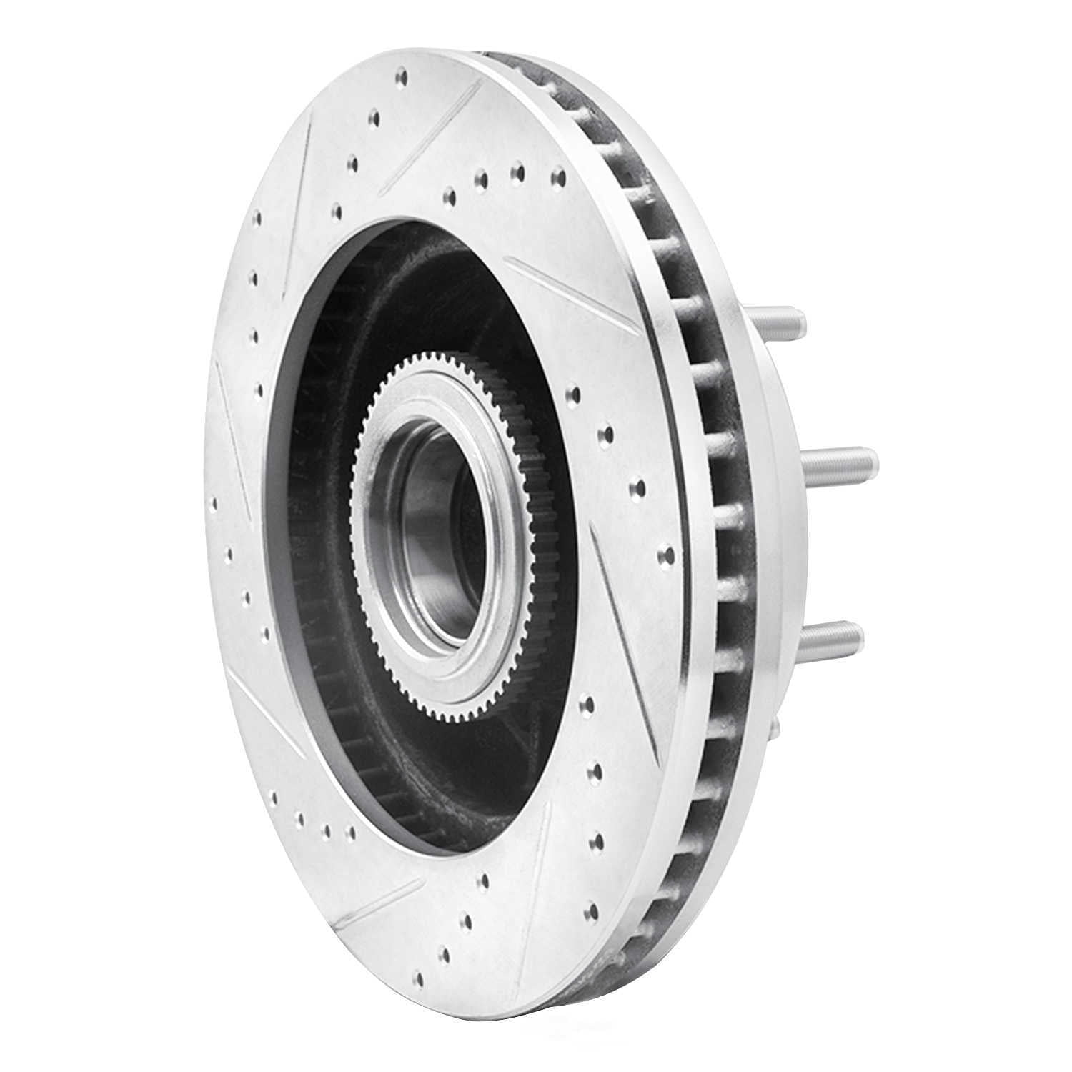 Dynamic Friction Company 631-54206R DFC Brake Rotor - Drilled And Slotted - Silver