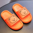 thumbnail image 2 of LNMQLPDBS Toddler Sandals Boys Children Cartoon Home Slippers Flat Anti Slip Soft Soles Indoor and Outdoor Bathroom Slipper Sandals for Boys and Girls Swim Shoes for Kids Orange 4.5-5 Years, 2 of 5