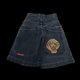 thumbnail image 1 of Venta directa de pantalones cortos de mezclilla con estampado hip-hop, pantalones de pierna ancha informales americanos para hombres, 1 of 5