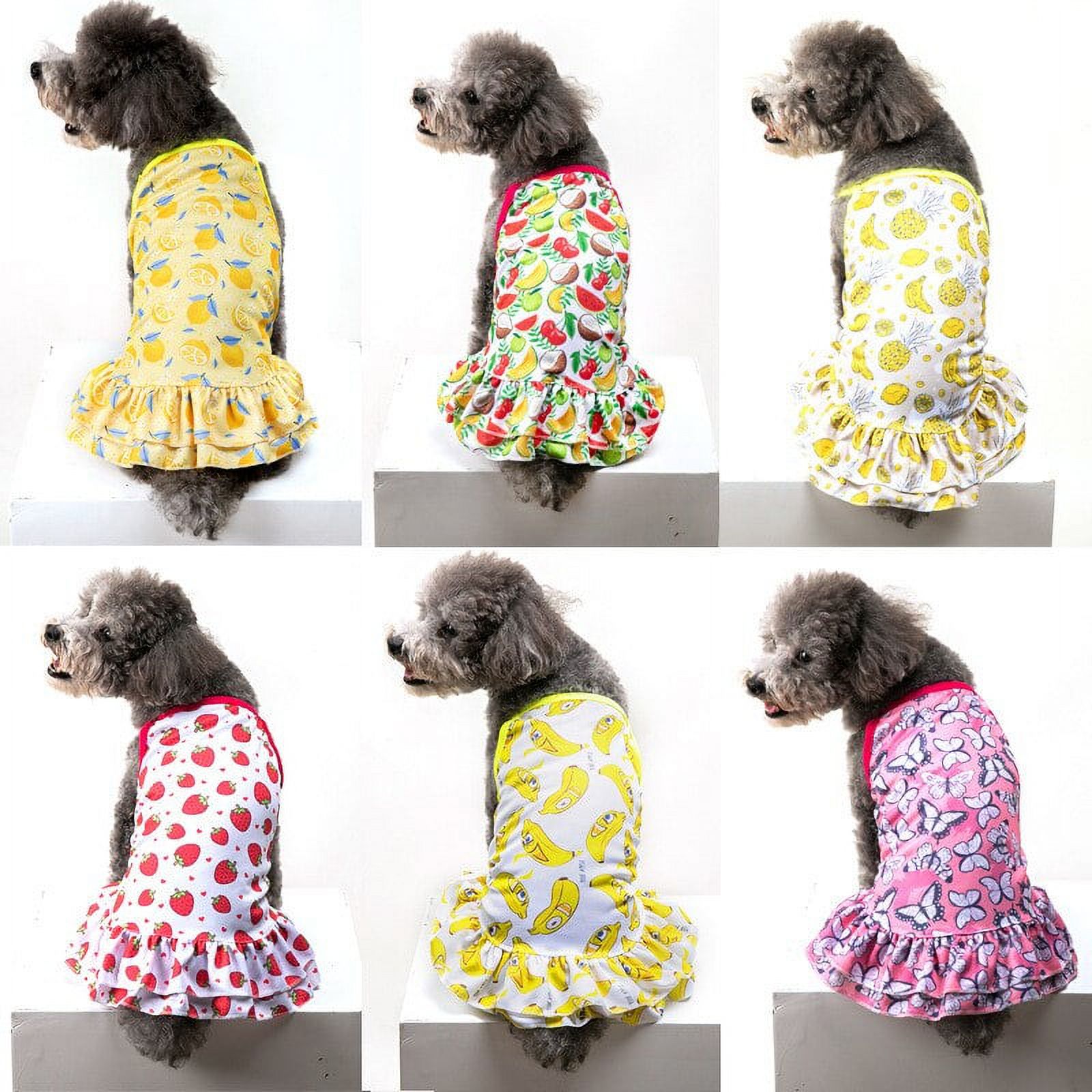Animal Print Pet Dog Clothes Summer Cool Dress T-shirts Sling Skirt for ...