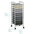 thumbnail image 2 of ECR4Kids 10-Drawer Value Mobile Storage Utility Cart, Craft Organizer, Grey Ombre, 2 of 8