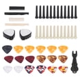 thumbnail image 2 of Juego de accesorios para guitarra, clavijas de puente, púas de celuloide, tuercas, selletas, quitaclavos y piezas de repuesto., 2 of 14