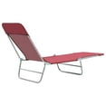 thumbnail image 6 of vidaXL 2x Folding Sun Lounger Steel and Fabric Garden Lounge Seat Multi Colors, 6 of 10