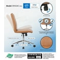 thumbnail image 3 of Boss Office Products Vinyl Armless Hospitality Task Chair with Casters, Caramel, 3 of 9