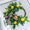 thumbnail image 4 of CreativeArrowy Fake Fruit Wreath Artificial Flower Dried Flowers 1PC For Home Wall Door Decoration 50cm Faux Yellow Lemon Blueberry, 4 of 11