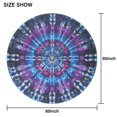 thumbnail image 6 of Colorful Tie Dye Pattern Round Tablecloth 60"x60",Wrinkle Wipeable Table Cloth for Kitchen Dining Room Picnic Patio Party, 6 of 6