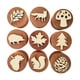 thumbnail image 1 of Sellos de goma de madera para manualidades, sellos para niños, para hacer tarjetas, bricolaje 9 piezas, 1 of 9