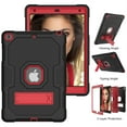 thumbnail image 2 of SaniMore for iPad 10.2 inch 9th/8th/7th Generation (2021/2020/2019) Back Case Hidden Kickstand Heavy Duty Protective Shockproof Case for iPad 10.2 inch 9th/8th/7th Gene (2021/2020/2019), Black + Red, 2 of 6