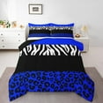 thumbnail image 2 of Erosebridal Zebra Leopard Print Bedding Queen Comforter Set, Rectangle Geometric Down Comforter, Animal Decorative, Breathable, 2 of 7